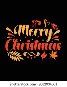 Frohe Weihnachten Vektor Custom Typografie T-Shirt Design.
