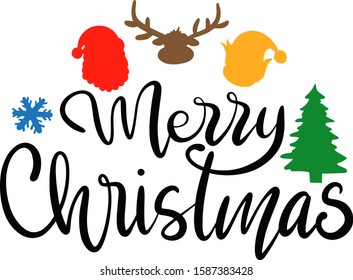 Merry Christmas vector decoration for T-shirt