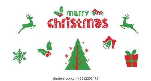 Feliz design de vetor de Natal. Elemento vetor de Natal. Feliz Natal e feliz ano novo. EPS10