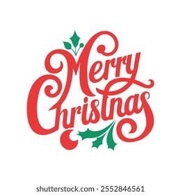 Merry Christmas Vector Design - Festive Holiday Art