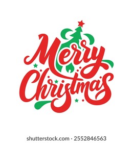 Merry Christmas Vector Design - Festive Holiday Art