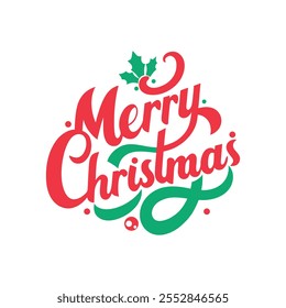 Merry Christmas Vector Design - Festive Holiday Art