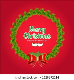 Merry Christmas vector, Design of greeting card or background.
