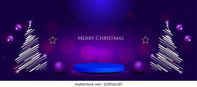 Merry Christmas vector design greeting card template
