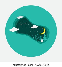 Merry christmas vector design. Happy new year  and Merry christmas, paper art and craft style.