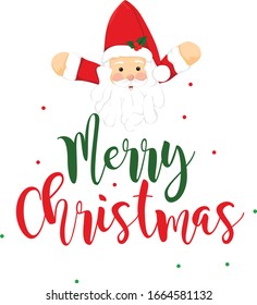 Frohe Weihnachten-Vektorillustration-Design mit Santaclause