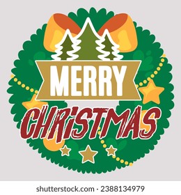 Merry Christmas Vector Design. Spread the joy with this festive Merry Christmas vector design