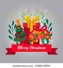 Merry Christmas Vector Design. Spread the joy with this festive Merry Christmas vector design