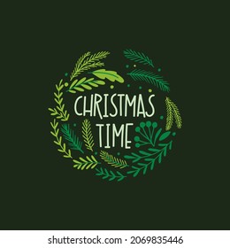 Merry Christmas vector design template 