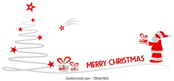 Merry christmas vector drawing