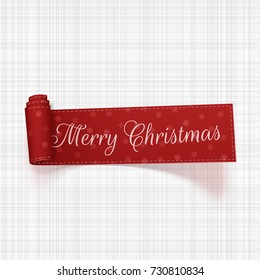 Merry Christmas vector festive Ribbon