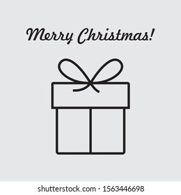 Merry Christmas vector gift icon