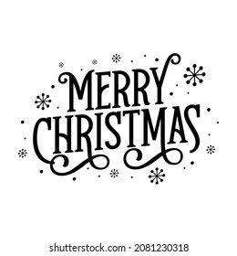 Merry Christmas vector graphic design typography lettering quotes illustration. Great design for book cover, postcard, cut file, t shirt print or poster.