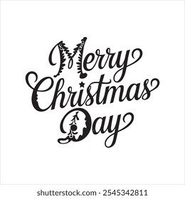 Merry Christmas vector graphic design badge typography  font,  T-Shirt Design