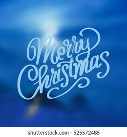 A merry christmas vector greeting background with holiday message.
