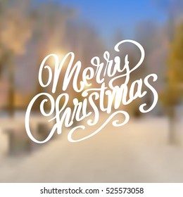 A merry christmas vector greeting background with holiday message.