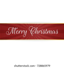 Merry Christmas vector greeting Banner