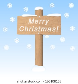 Merry Christmas. Vector greeting card.