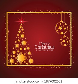 Merry Christmas vector greeting card 