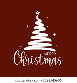 Merry Christmas vector. Christmas greeting card design.