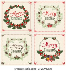 Merry Christmas vector greeting card