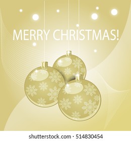 Merry Christmas: vector greeting card