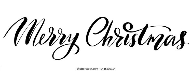 Merry Christmas - Vector hand drawn lettering phrases. Merry Christmas and Happy New Year 2020. Modern brush calligraphy. Holidays quotes for photo overlays, greeting cards, posters.