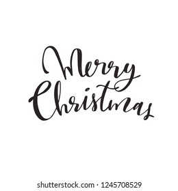 Merry Christmas  vector Handwritten Lettering. 