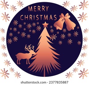 MERRY CHRISTMAs vector happy MERRY CHRISTMAS snow deer