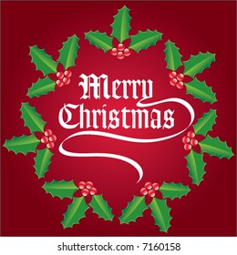 A Merry Christmas vector holiday background