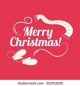 Merry christmas vector for holiday design, party poster, postcard or invitation. 