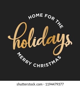 Merry Christmas Vector Holiday Greeting Card Text Isolated Background Banner