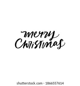 MERRY CHRISTMAS. VECTOR HOLIDAY GREETING NEW YEAR GREETING HAND LETTERING QUOTE PHRASE