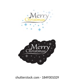 merry christmas vector icon logo and design snow logo graphic