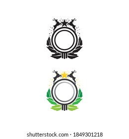 Frohe Weihnachten, Vektorsymbol und Design-Logo-Grafik