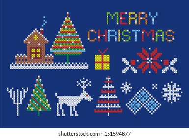 Merry Christmas. Vector illustration. 