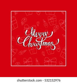 Merry Christmas, vector illustration.