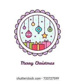 Merry Christmas. Vector illustration.