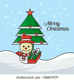 Merry christmas vector illustration