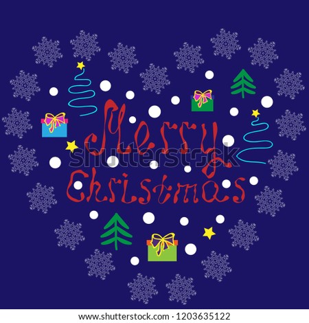 Merry Christmas vector illustration.