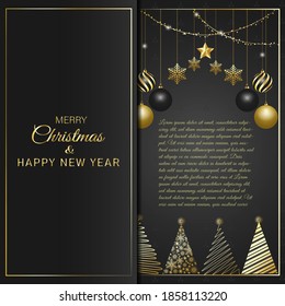 Merry christmas vector illustration background for greeting card, invitations, posters design. Christmas background.