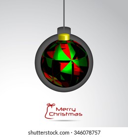 Merry Christmas Vector Illustration with Christmas balls for Beautiful greeting card design...