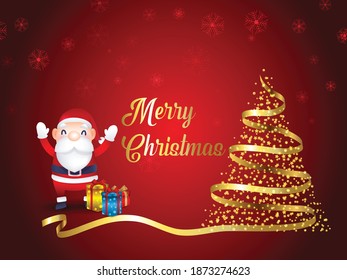 Merry christmas vector illustration banner