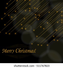Merry Christmas vector illustration. Element for greeting cards, posters.