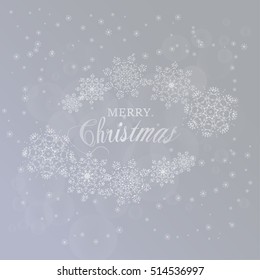 Merry Christmas vector illustration. Element for greeting cards, posters.