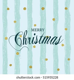 Merry Christmas vector illustration. Element for greeting cards, posters.