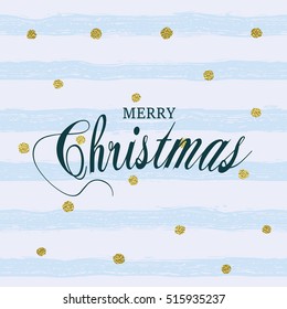 Merry Christmas vector illustration. Element for greeting cards, posters.