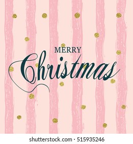 Merry Christmas vector illustration. Element for greeting cards, posters.