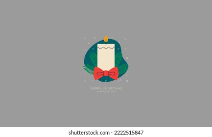 diseño plano de ilustración vectorial de navidad