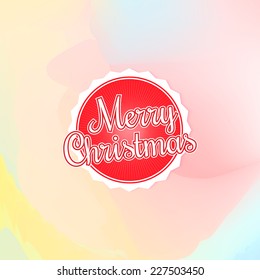 Merry Christmas vector illustration for holiday design. Party poster, greeting card, banner or invitation.